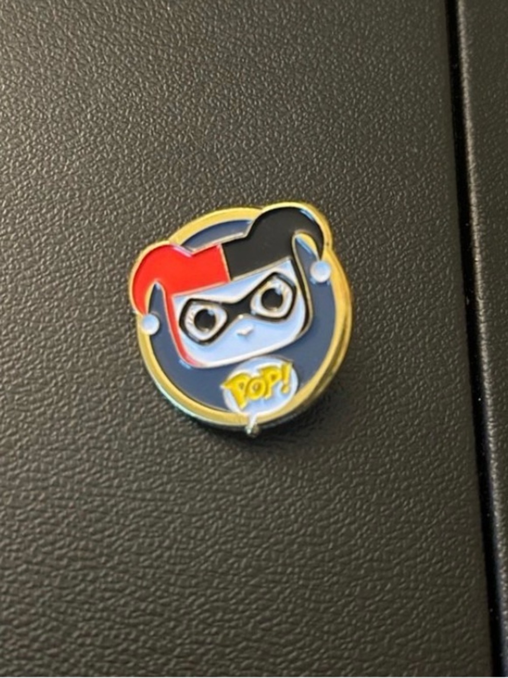 Funko Pop! Harley Quinn Enamel Brooch - Black, Red & Gold